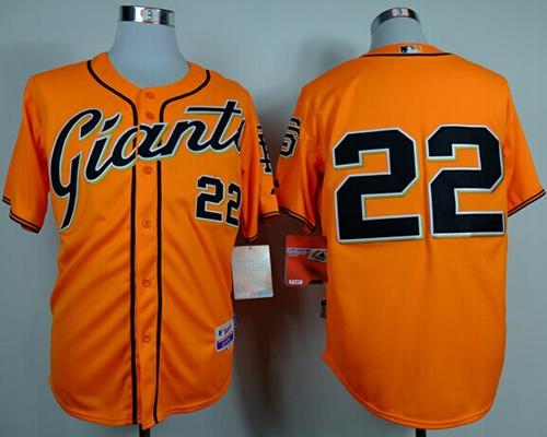 Giants #22 Will Clark Orange Alternate Cool Base Stitched MLB Jersey